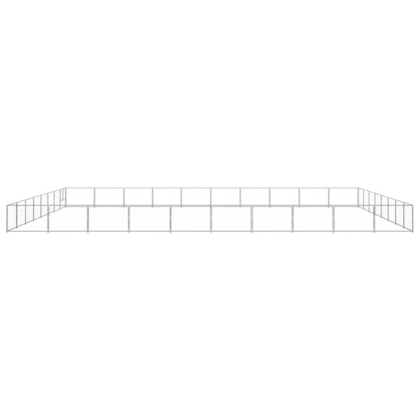 Pasji boks srebrn 80 m² jeklo - Image 2