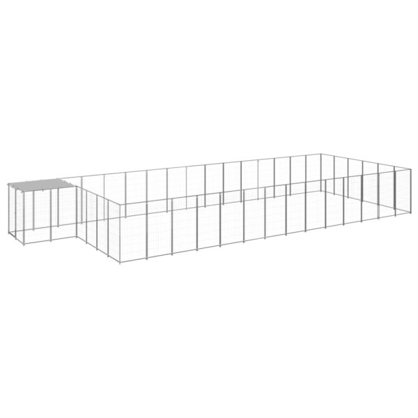 Pasji boks srebrn 26,62 m² jeklo