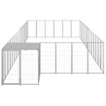 Pasji boks srebrn 26,62 m² jeklo - Image 2