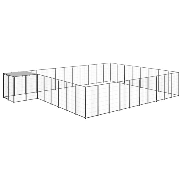 Pasji boks črn 25,41 m² jeklo
