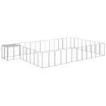 Pasji boks srebrn 30,25 m² jeklo