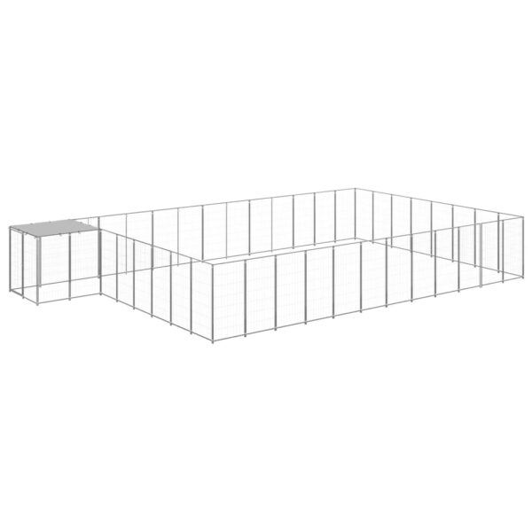 Pasji boks srebrn 30,25 m² jeklo