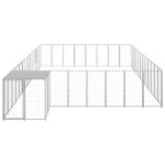 Pasji boks srebrn 30,25 m² jeklo - Image 2
