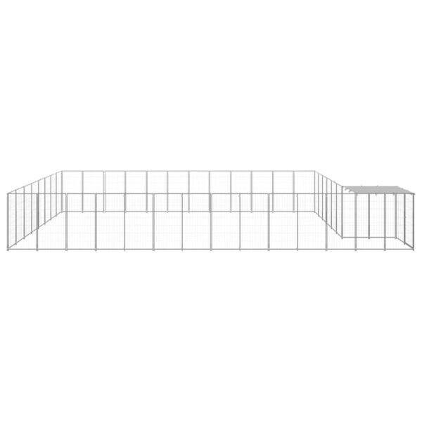 Pasji boks srebrn 30,25 m² jeklo - Image 3