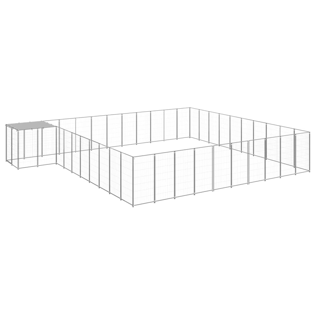 Pasji boks srebrn 31,46 m² jeklo