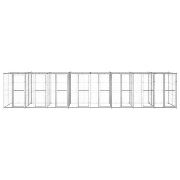 Zunanji pasji boks pocinkano jeklo s streho 19,36 m² - Image 2