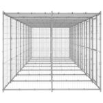 Zunanji pasji boks pocinkano jeklo s streho 19,36 m² - Image 3