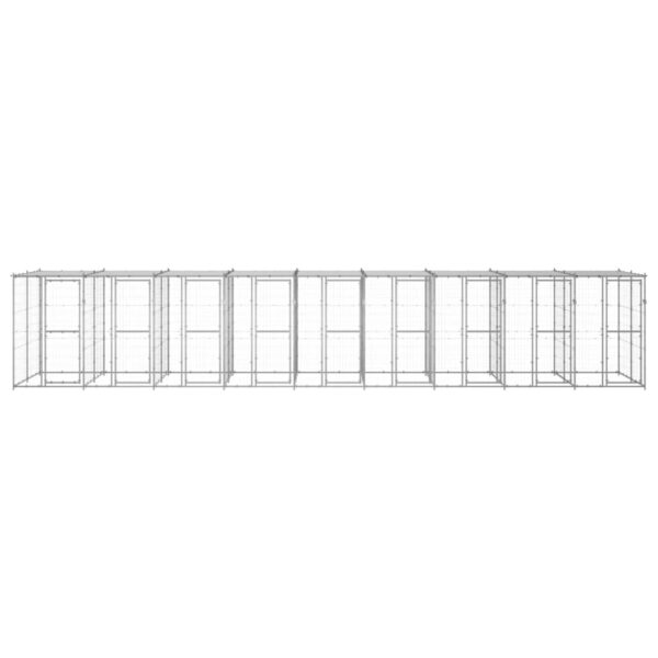 Zunanji pasji boks pocinkano jeklo s streho 21,78 m² - Image 2