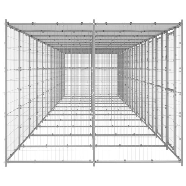Zunanji pasji boks pocinkano jeklo s streho 29,04 m² - Image 3