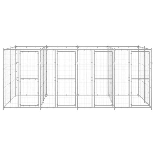 Zunanji pasji boks pocinkano jeklo 9,68 m² - Image 2