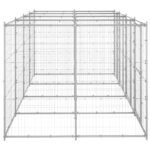 Zunanji pasji boks pocinkano jeklo 9,68 m² - Image 3