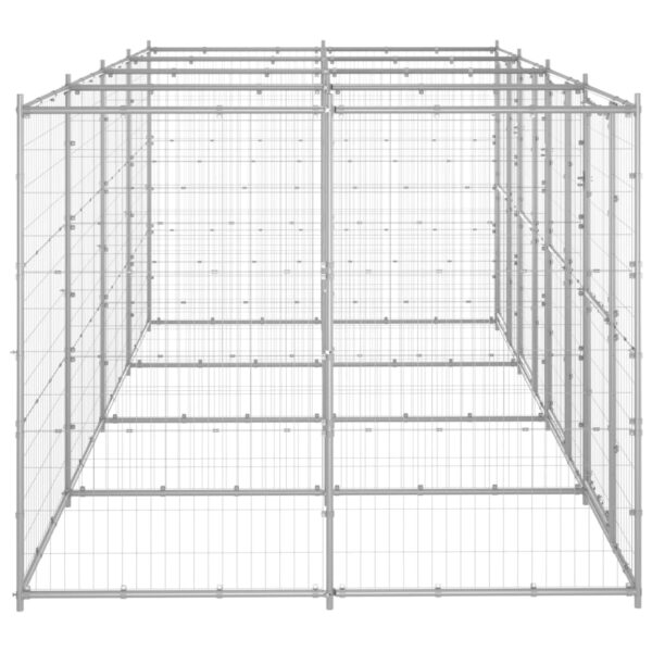 Zunanji pasji boks pocinkano jeklo 9,68 m² - Image 3