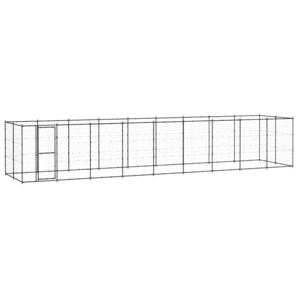 Zunanji pasji boks jeklo 21,78 m²