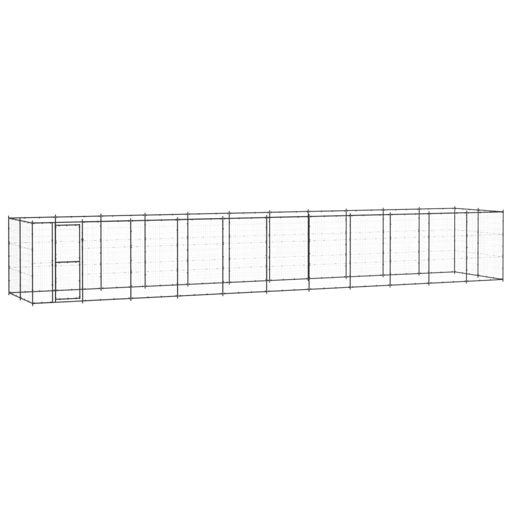 Zunanji pasji boks jeklo 26,62 m²