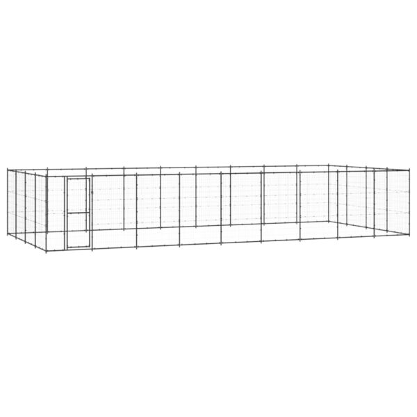 Zunanji pasji boks jeklo 43,56 m²