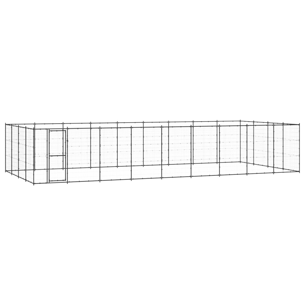 Zunanji pasji boks jeklo 43,56 m²