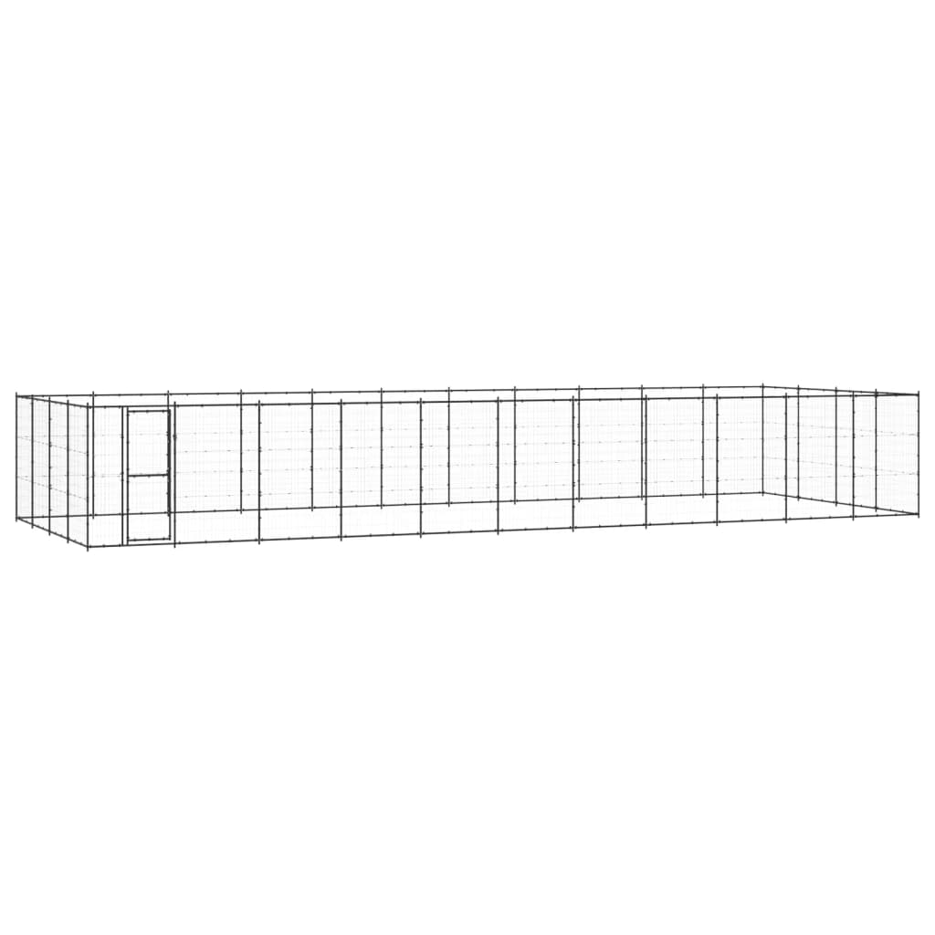 Zunanji pasji boks jeklo 53,24 m²