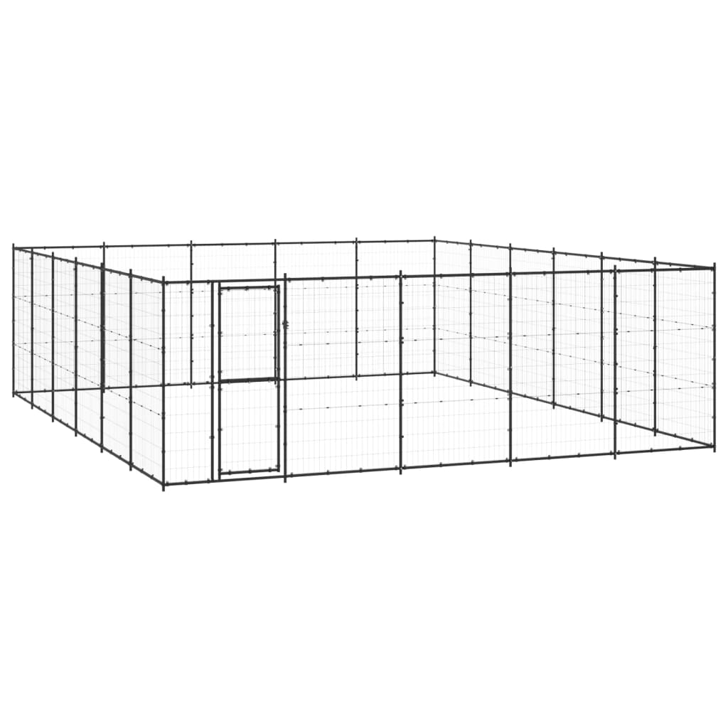 Zunanji pasji boks jeklo 36,3 m²