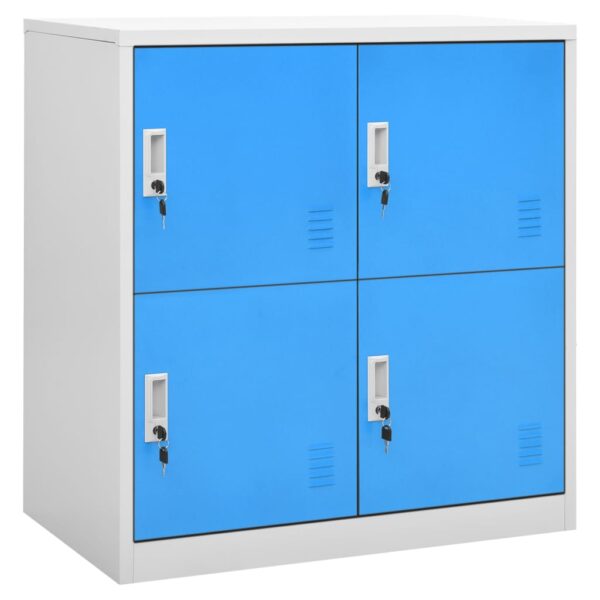 Omara s ključavnico 5 kosov siva in modra 90x45x92,5 cm jeklo - Image 2