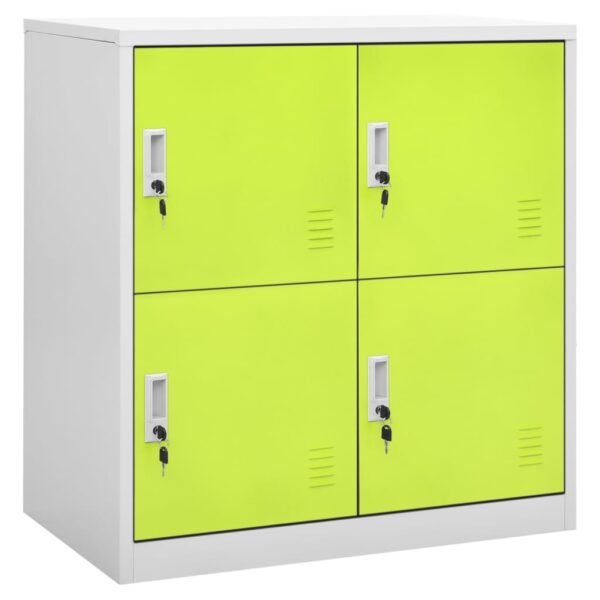 Omara s ključavnico 5 kosov siva in zelena 90x45x92,5 cm jeklo - Image 2