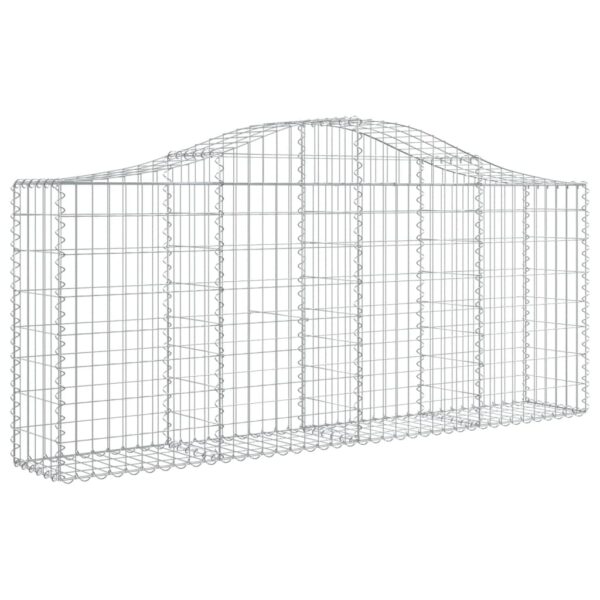 Obokane gabion košare 13 kosov 200x30x80/100 cm cinkano železo - Image 3