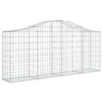 Obokane gabion košare 14 kosov 200x30x80/100 cm cinkano železo - Image 3
