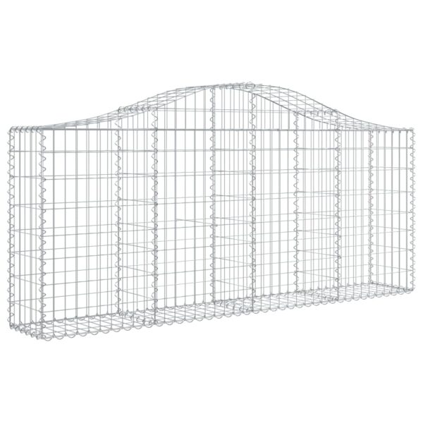 Obokane gabion košare 14 kosov 200x30x80/100 cm cinkano železo - Image 3