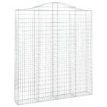 Obokane gabion košare 12kosov 200x30x220/240cm pocinkano železo - Image 3