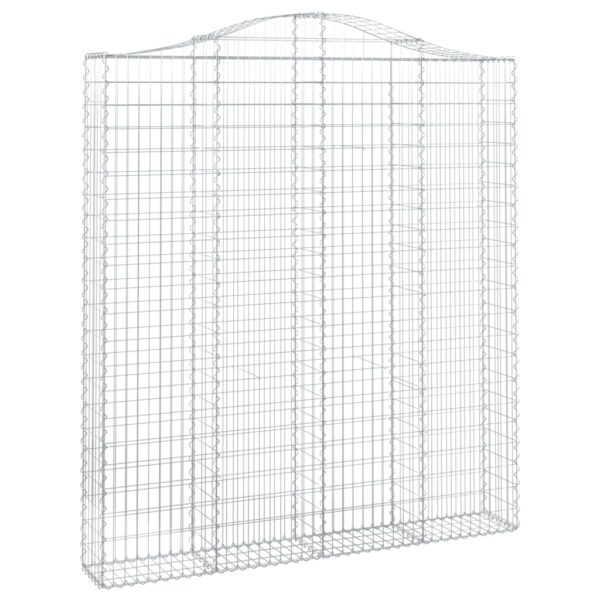 Obokane gabion košare 12kosov 200x30x220/240cm pocinkano železo - Image 3