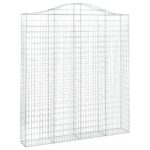 Obokane gabion košare 15kosov 200x30x220/240cm pocinkano železo - Image 3