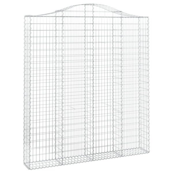 Obokane gabion košare 15kosov 200x30x220/240cm pocinkano železo - Image 3