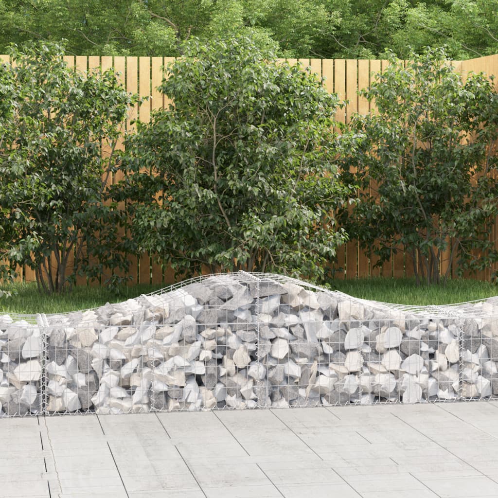 Obokane gabion košare 50 kosov 200x50x40/60 cm pocinkano železo