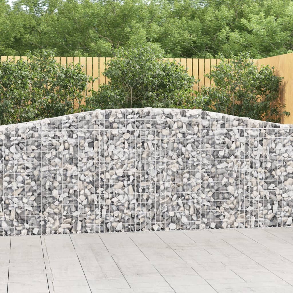 Obokane gabion košare 9 kosi 400x30x100/120 cm pocinkano železo