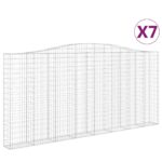 Obokane gabion košare 7 kosov 400x30x180/200cm pocinkano železo - Image 2