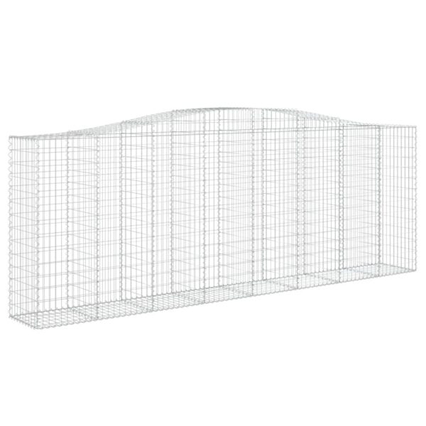 Obokane gabion košare 6 kosov 400x50x140/160cm pocinkano železo - Image 3