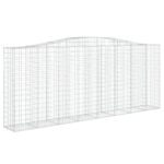 Obokana gabionska košara 7 kos 400x50x160/180cm cinkano železo - Image 3