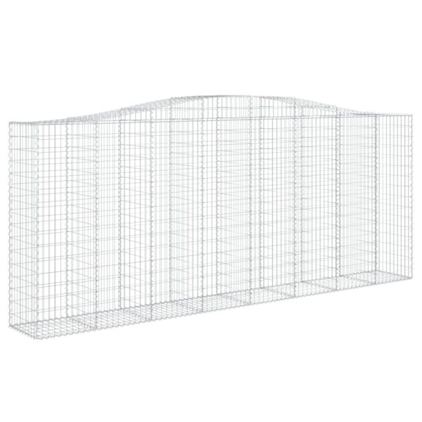 Obokana gabionska košara 7 kos 400x50x160/180cm cinkano železo - Image 3