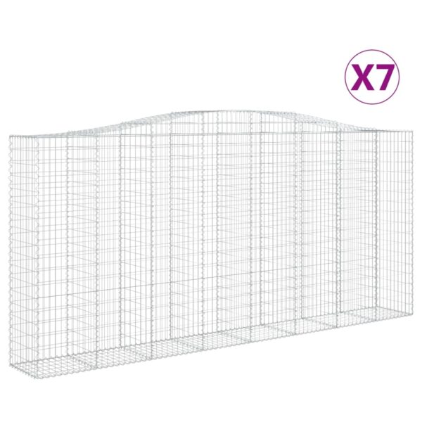 Obokane gabion košare 7 kosov 400x50x180/200cm pocinkano železo - Image 2