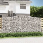 Obokane gabion košare 7 kosov 400x50x180/200cm pocinkano železo