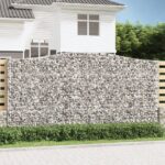 Obokane gabion košare 9 kos 400x50x200/220 cm pocinkano železo