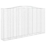Obokane gabion košare 7 kosa 400x50x220/240 cm pocinkano železo - Image 3