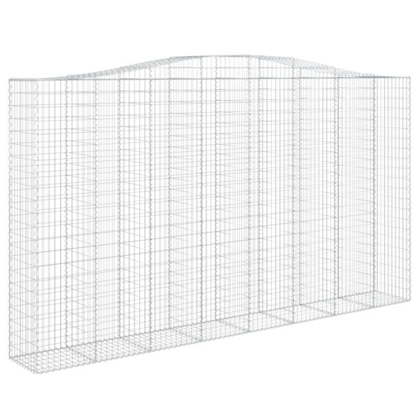 Obokane gabion košare 7 kosa 400x50x220/240 cm pocinkano železo - Image 3