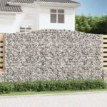 Obokane gabion košare 7 kosa 400x50x220/240 cm pocinkano železo