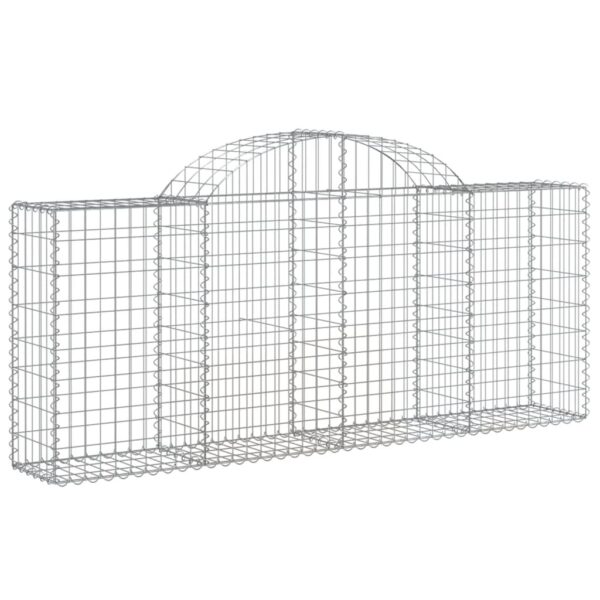 Obokane gabion košare 14 kosov 200x30x80/100 cm cinkano železo - Image 3