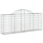 Obokane gabion košare 15 kosov 200x30x80/100 cm cinkano železo - Image 3