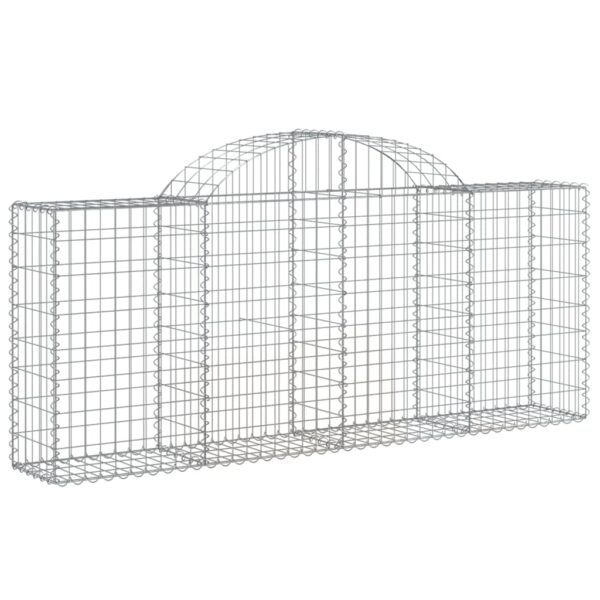 Obokane gabion košare 15 kosov 200x30x80/100 cm cinkano železo - Image 3