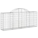 Obokane gabion košare 40 kosov 200x30x80/100 cm cinkano železo - Image 3