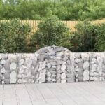 Obokane gabion košare 40 kosov 200x30x80/100 cm cinkano železo