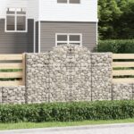 Obokane gabion košare 18kosov 200x30x140/160cm pocinkano železo