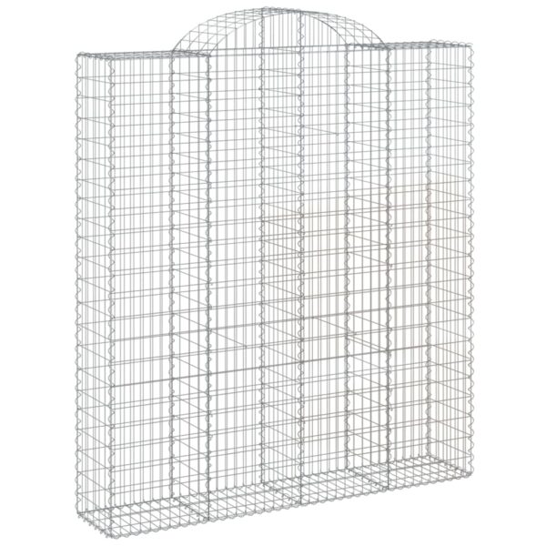 Obokane gabion košare 11 kos 200x50x220/240 cm pocinkano železo - Image 3